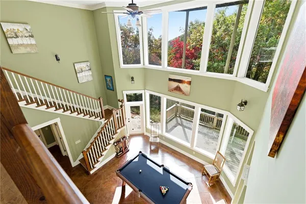 a view of a balcony