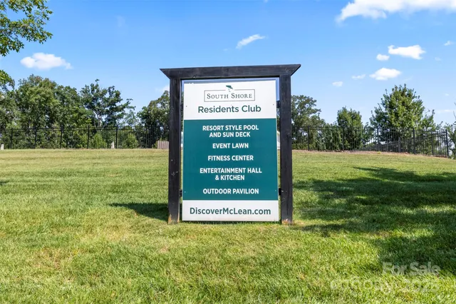 a view of a lake from a yard
