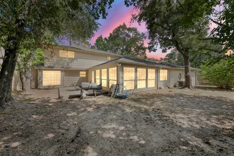 a view of pool with outdoor seating