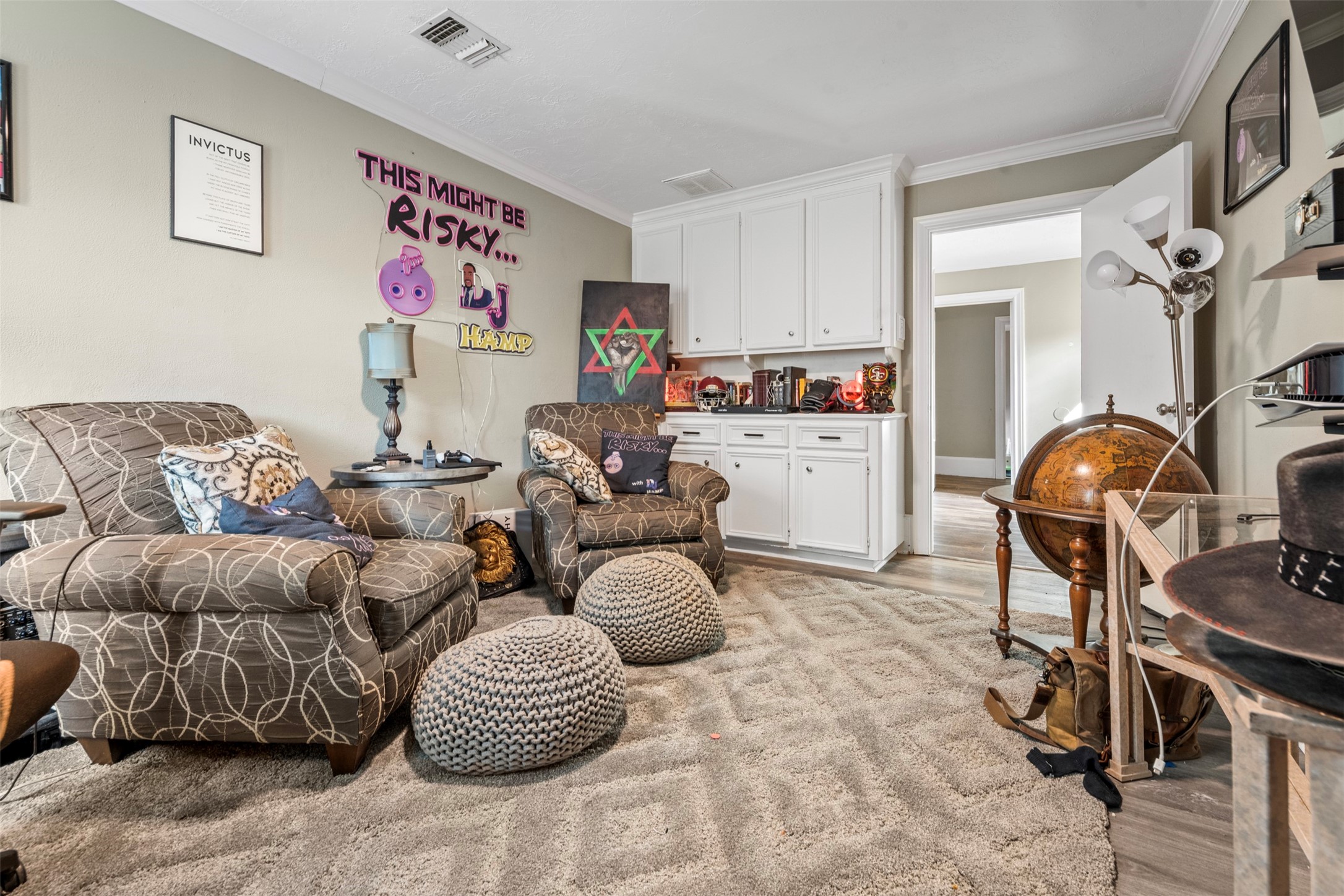 4223 Annawood Circle Spring, TX 77388 - Photo 9 of 30 a living room with furniture and a flat screen tv