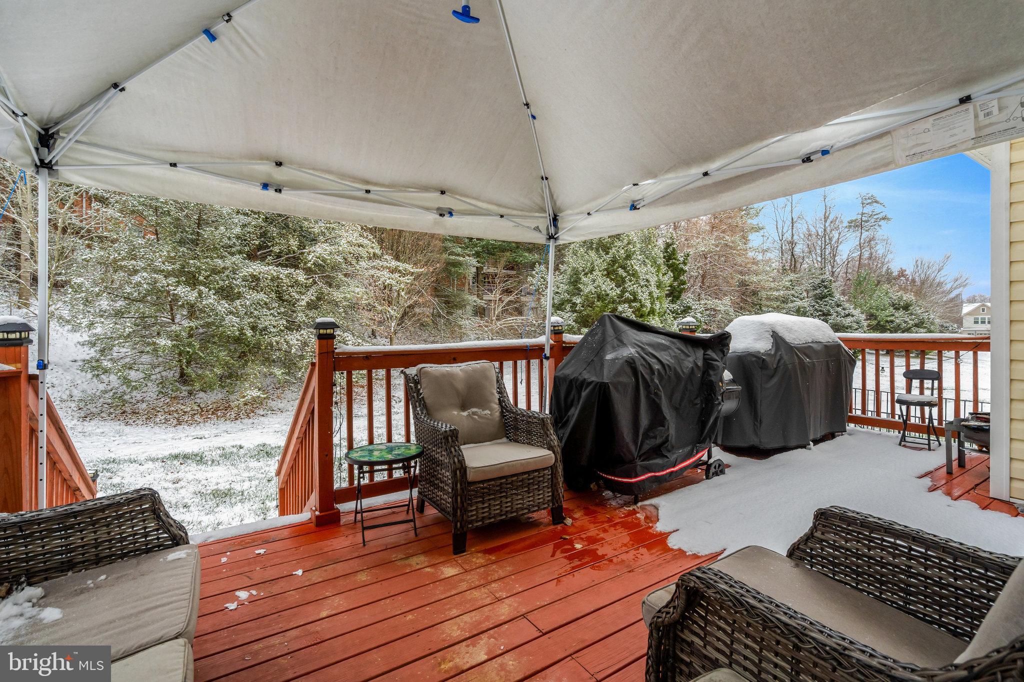 4169 Agency Loop Triangle, VA 22172 - Photo 54 of 56 Cozy deck retreat under a winter canopy.