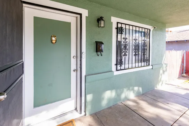 a view of a front door of the house