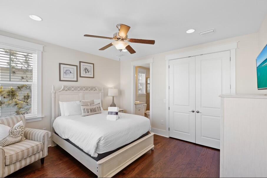 636 Flatwoods Forest Loop Santa Rosa Beach, FL 32459 - Photo 18 of 36 a bedroom with a bed and a couch