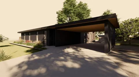 a house view with a outdoor space