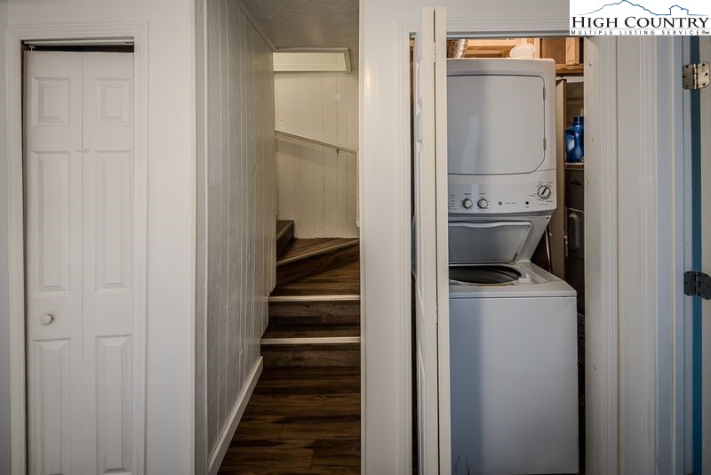 115 North Pinnacle Ridge Road, Unit 47 Beech Mountain, NC 28604 - Photo 22 of 33 a view of storage and utility room with washer and dryer