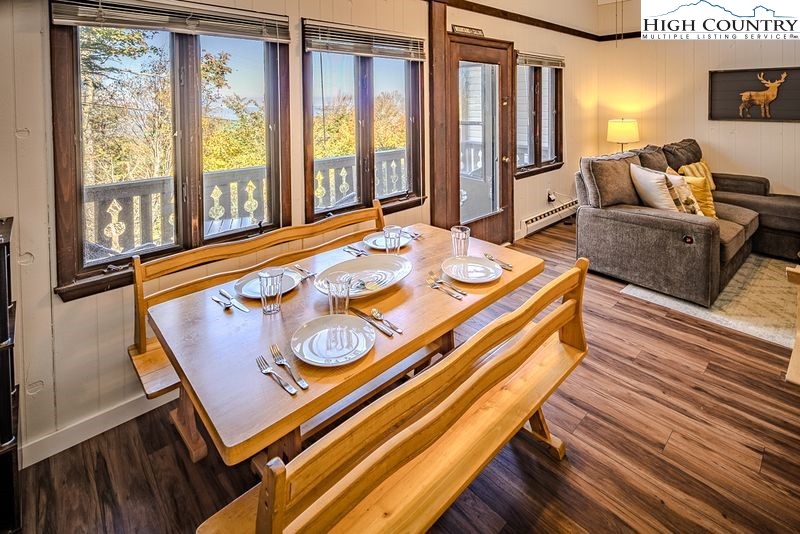 115 North Pinnacle Ridge Road, Unit 47 Beech Mountain, NC 28604 - Photo 7 of 33 a living room with furniture and large windows