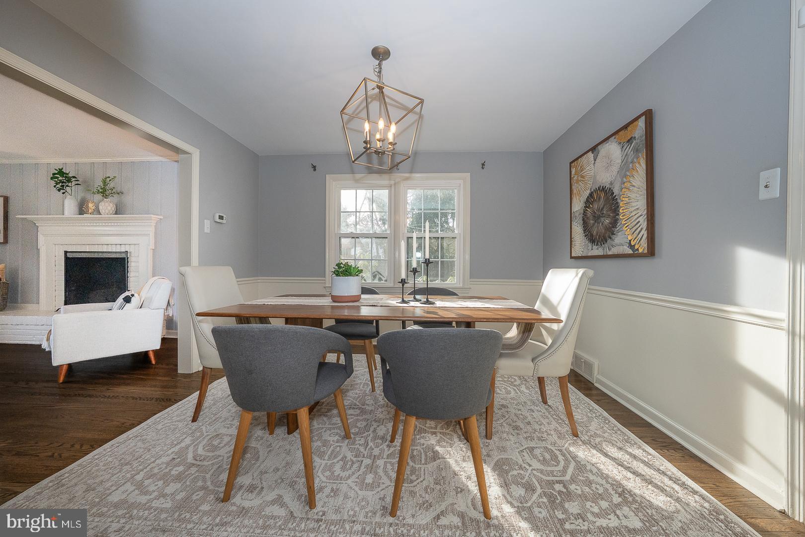 429 Conestoga Road Wayne, PA 19087 - Photo 7 of 33 a view of a dining room with furniture window and wooden floor