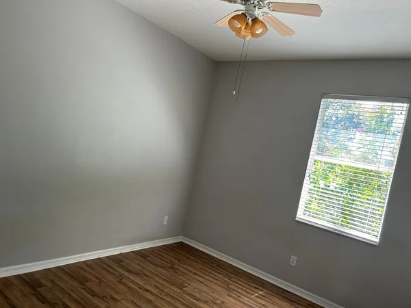 an empty room with a window