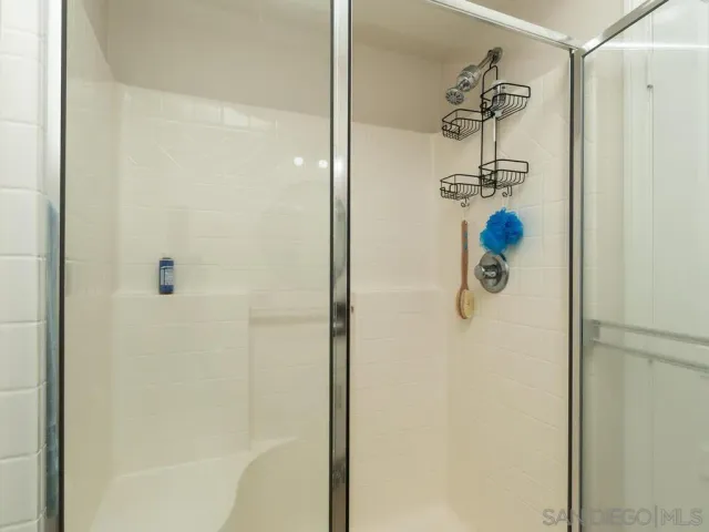 a bathroom with a bath tub