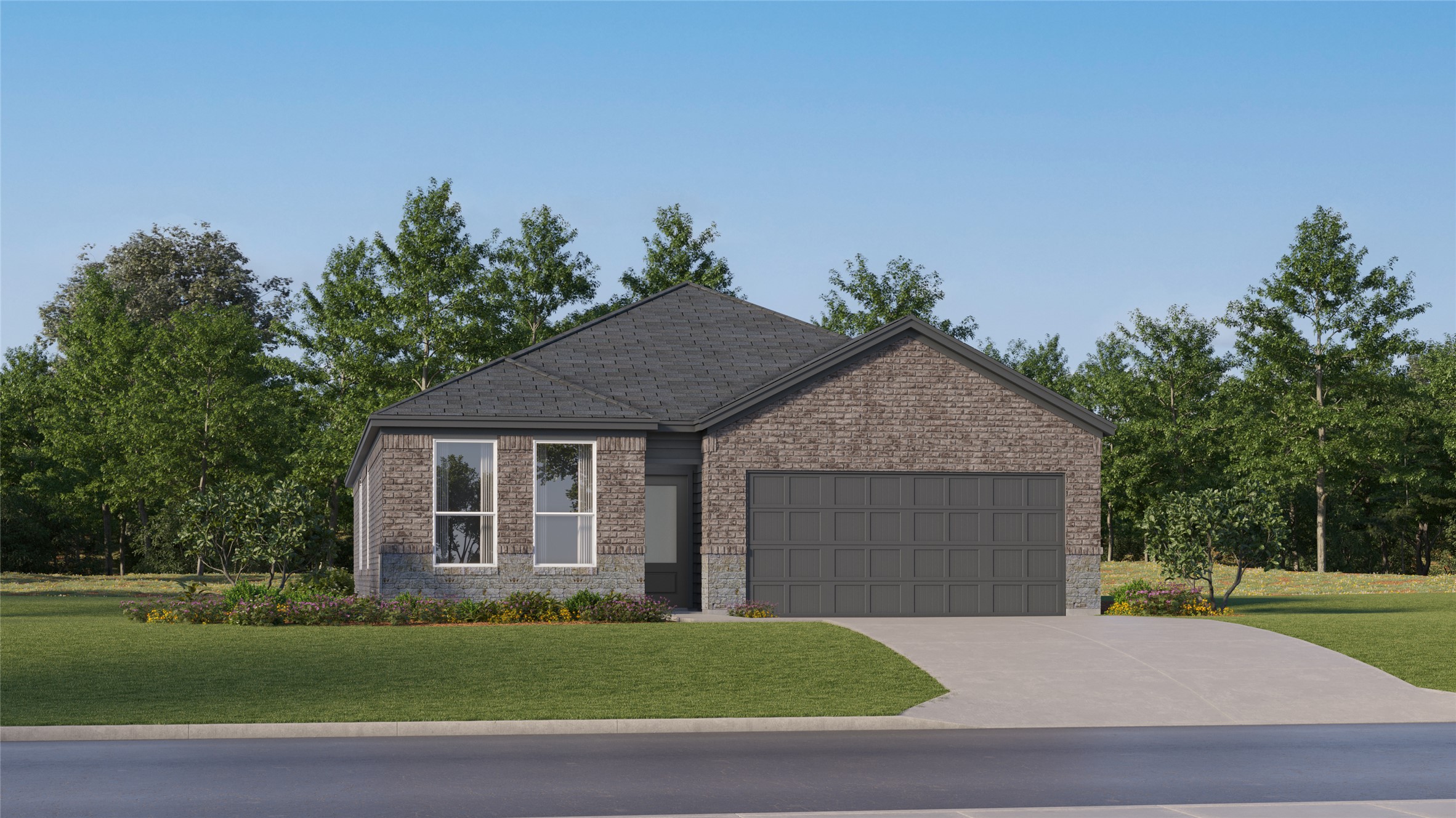 13313 Winton Drive Elgin, TX 78621 - Photo 4 of 25 a front view of a house with a garden and yard