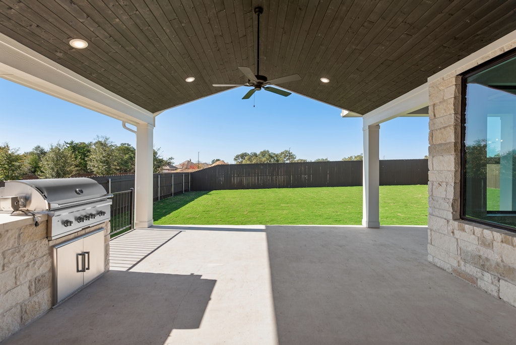 3408 Emerald Lake Path Georgetown, TX 78628 - Photo 34 of 38 a view of a deck with a big yard
