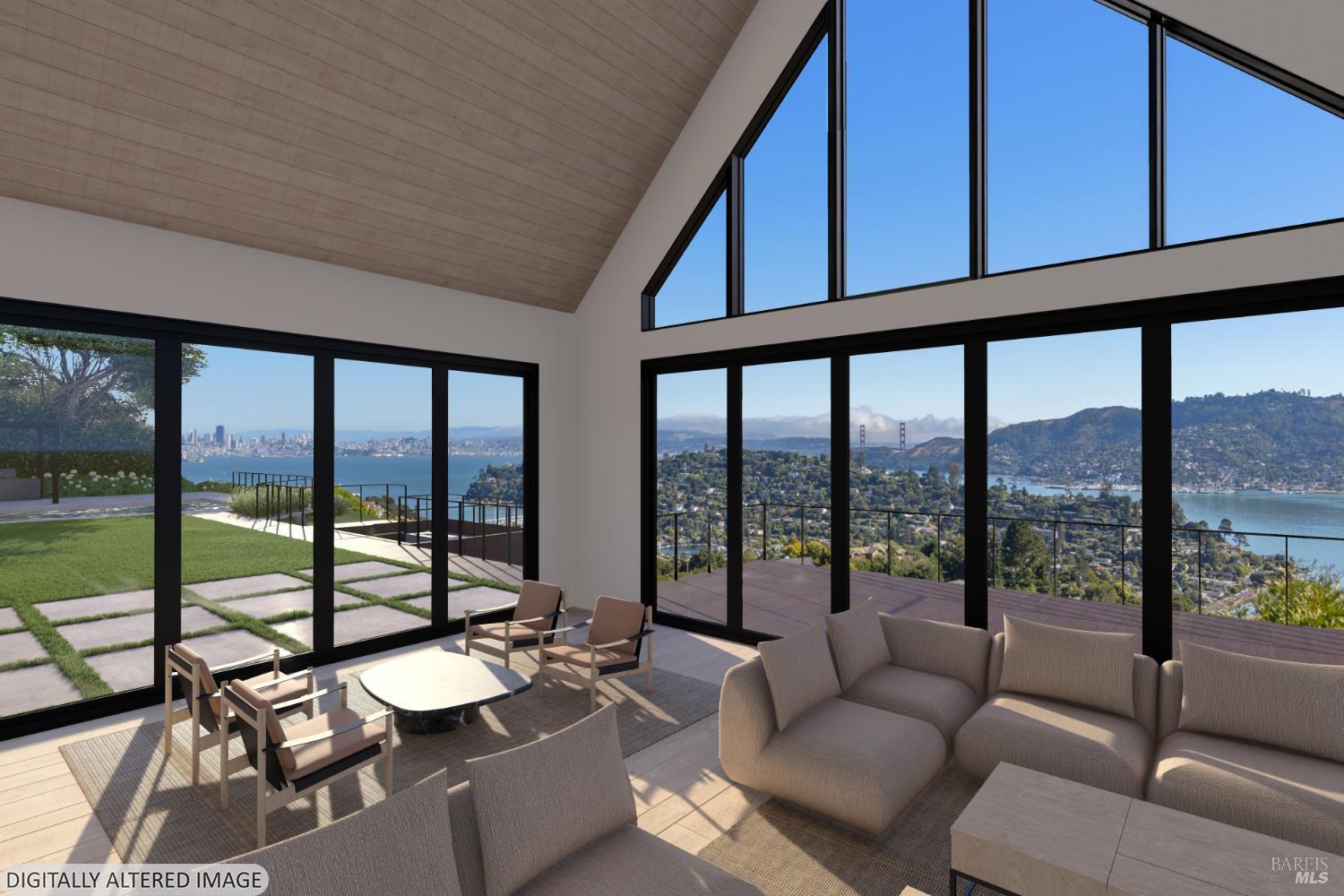 81 Mt Tiburon Road Belvedere Tiburon, CA 94920 - Photo 12 of 26 Digitally Altered Image with Architectural Rendering