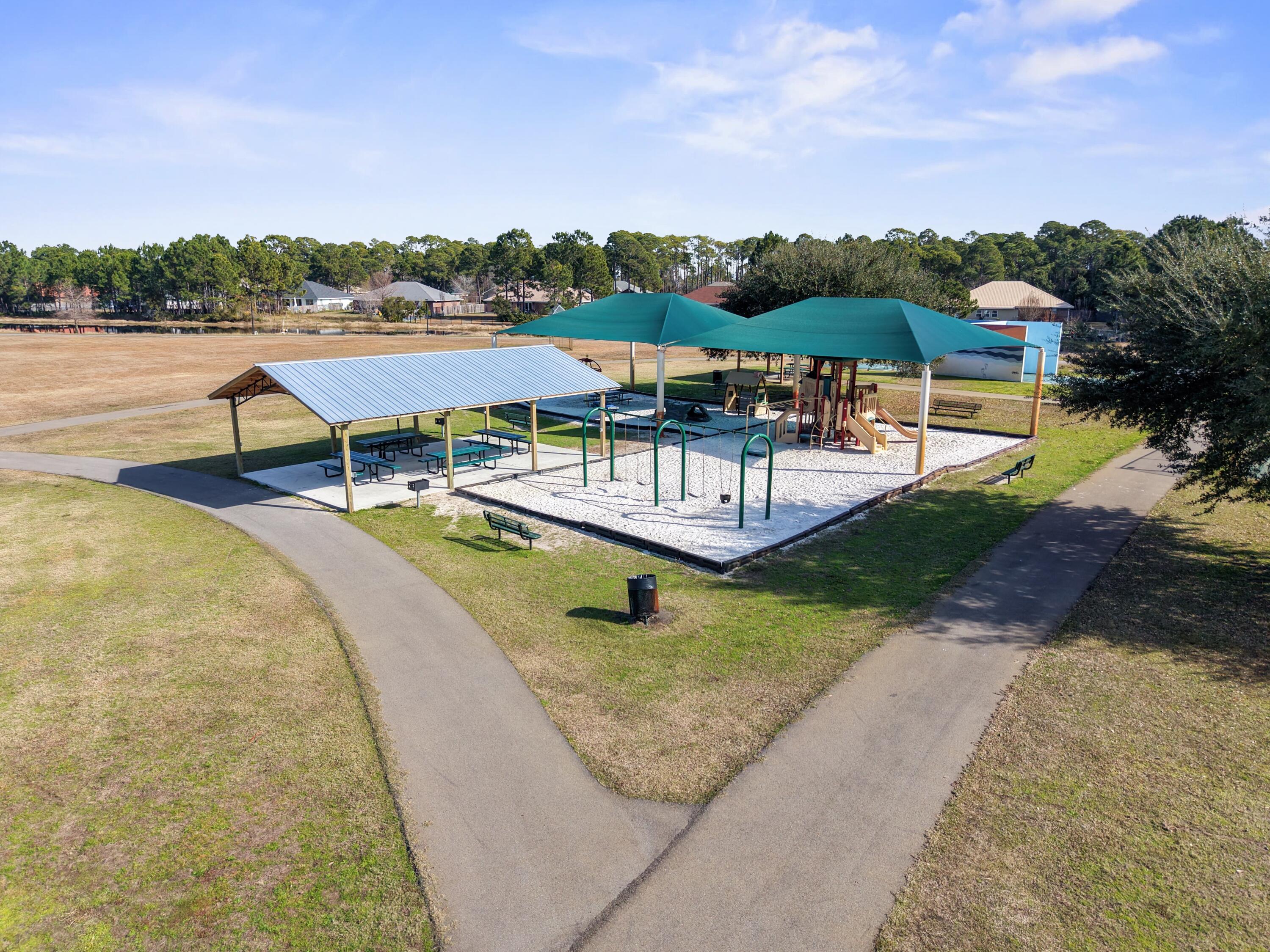 35 Red Bay Court Santa Rosa Beach, FL 32459 - Photo 66 of 73 an aerial view of a swimming pool with lake view and mountain view