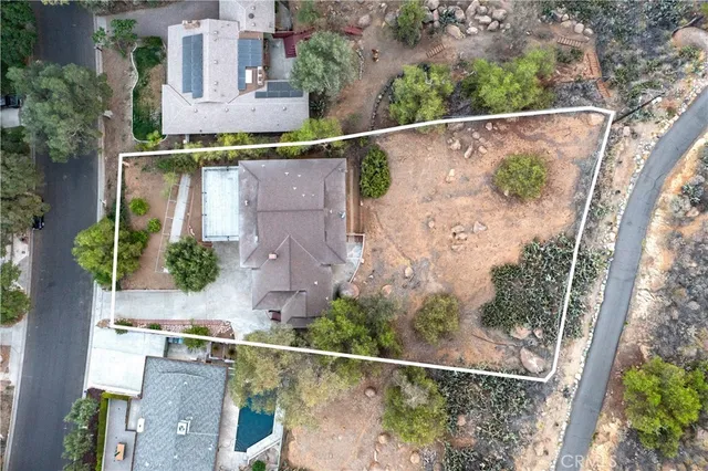 an aerial view of multiple house