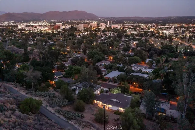 a view of city and mountain