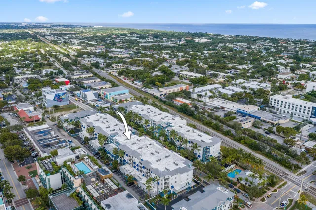 an aerial view of a city