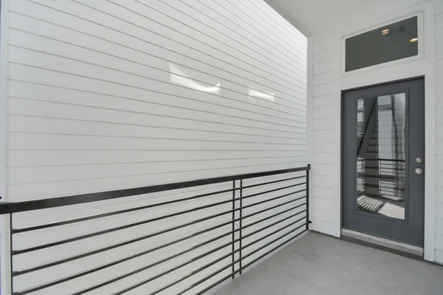 a view of a house with a large window