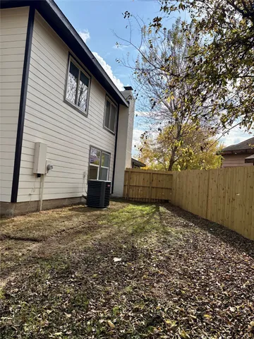 a backyard of a house