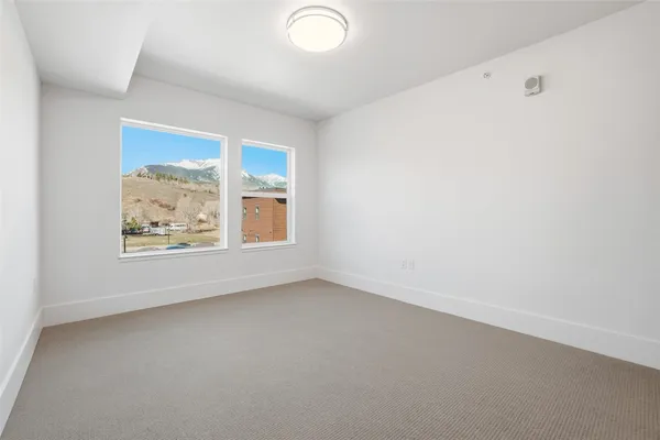 an empty room with a window