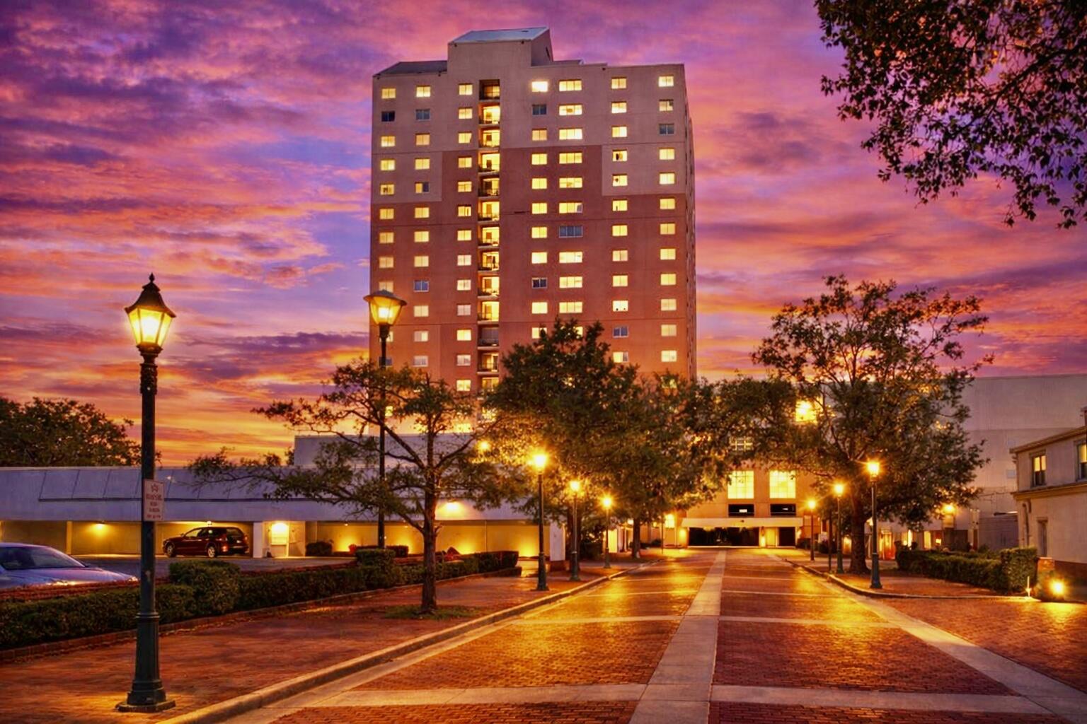 River Place Condo's Sunset AI representation.