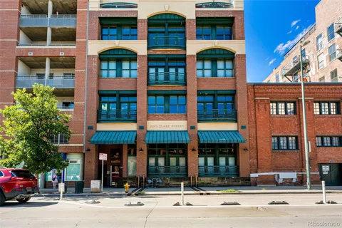 a front view of a multi story building