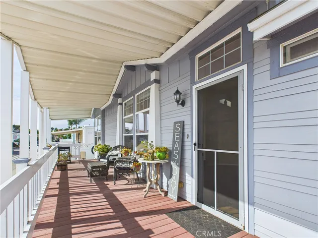 a lobby with furniture