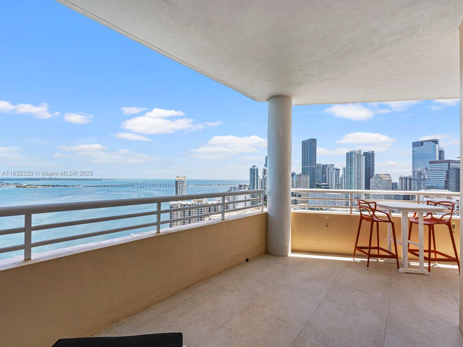 808 Brickell Key Drive, Unit 3208 Miami, FL 33131 - Photo 10 of 45 a view of a terrace with city view