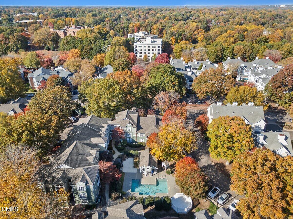 1101 Parkridge Lane, Unit 107 Raleigh, NC 27605 - Photo 32 of 33 an aerial view of residential houses with outdoor space