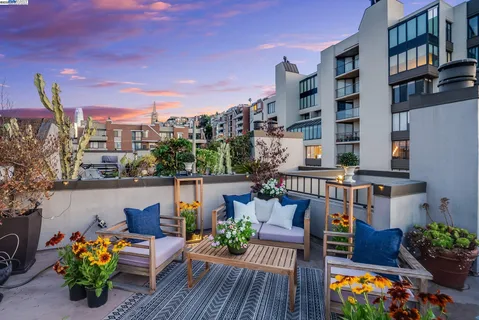 a view of a city with tall buildings