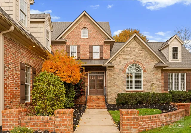 a front view of a house