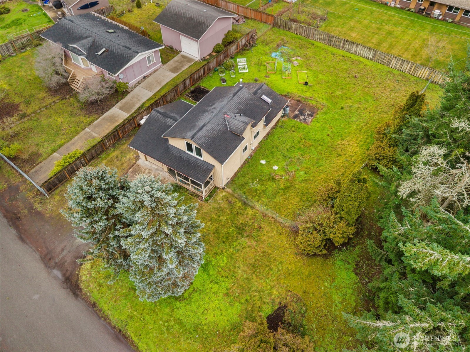 101 D Street Port Hadlock, WA 98339 - Photo 33 of 36 a aerial view of a house with a yard
