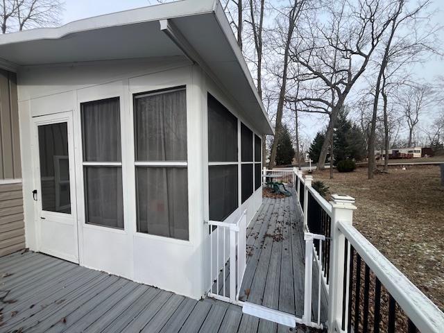 2795 East 28th Road Marseilles, IL 61341 - Photo 21 of 23 a view of a deck and room with wooden fence