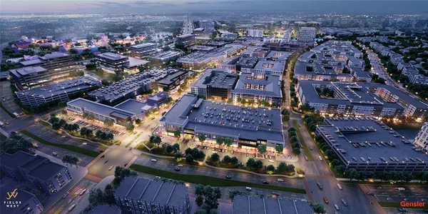 an aerial view of a city