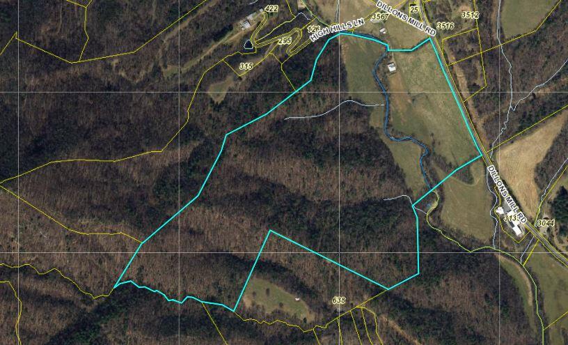 0 Dillons Mill Road Callaway, VA 24067 - Photo 8 of 16 COUNTY OVERLAY PLAT MAP
