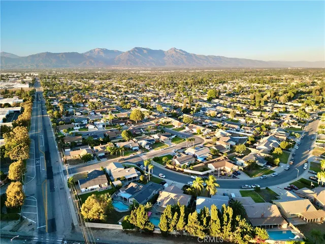 a view of city and mountain