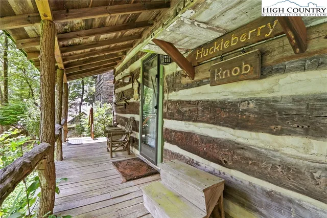 a view of steet with deck