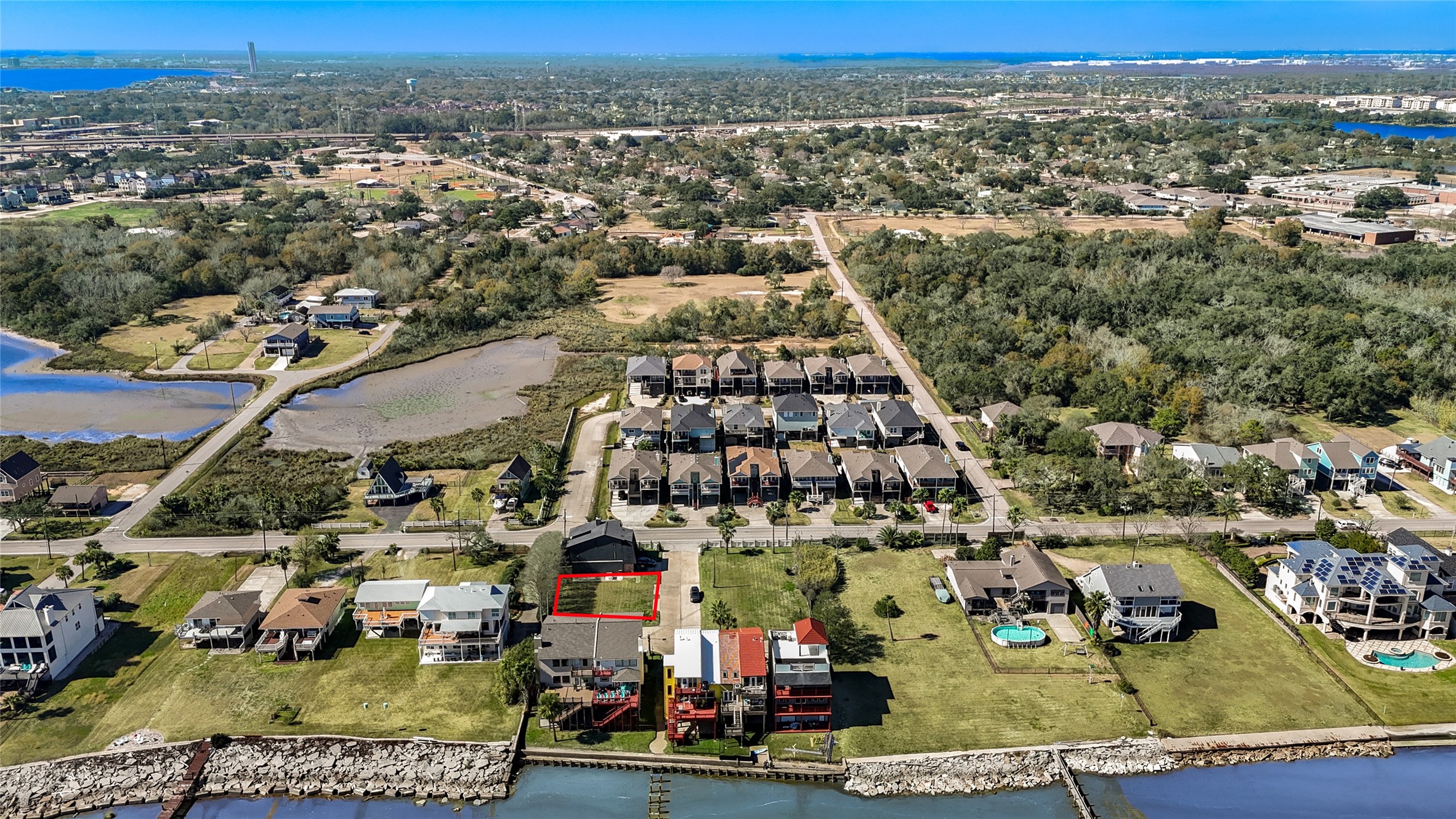 2102 Todville Road Seabrook, TX 77586 - Photo 13 of 19 Clear boundaries and ready for your vision—this lot offers flexibility for a spacious build, elevated design, or investment opportunity in one of Seabrook’s most desirable waterfront pockets
