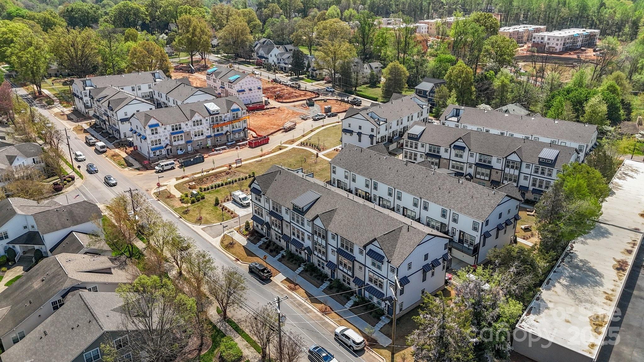 316 Catawba Avenue Davidson, NC 28036 - Photo 40 of 40 an aerial view of a city with lots of residential buildings