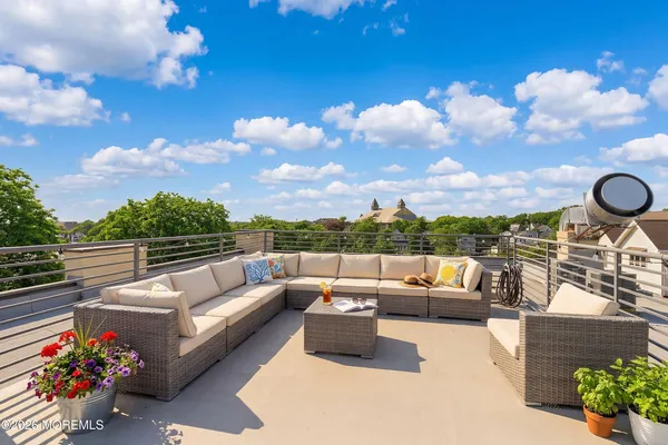 a terrace view with seating space