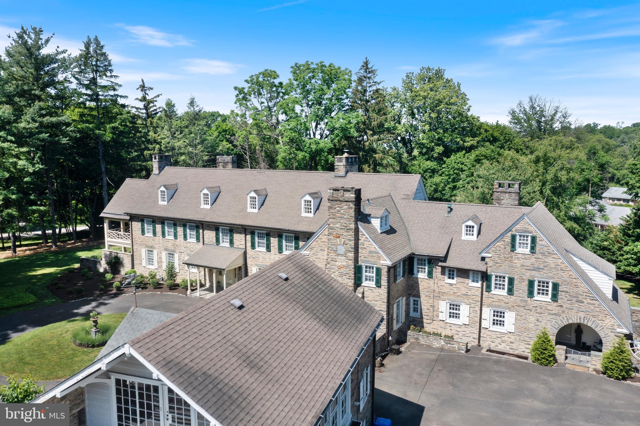 8201 Fenton Road Glenside, PA 19038 - Photo 27 of 86 an aerial view of a house with a yard