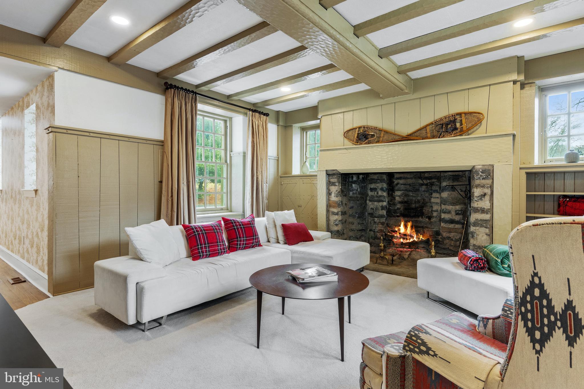 8201 Fenton Road Glenside, PA 19038 - Photo 51 of 86 a living room with furniture and a fireplace