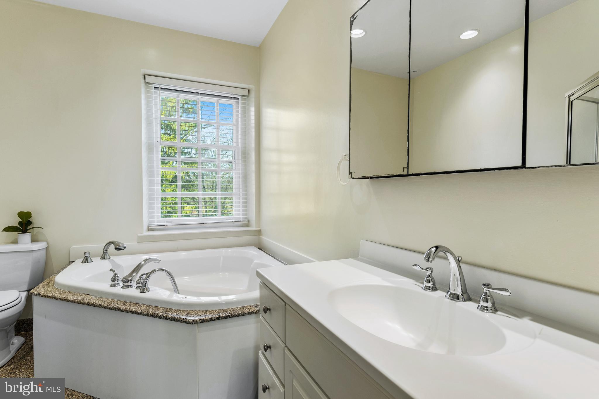 8201 Fenton Road Glenside, PA 19038 - Photo 72 of 86 a bathroom with a granite countertop sink and a bathtub