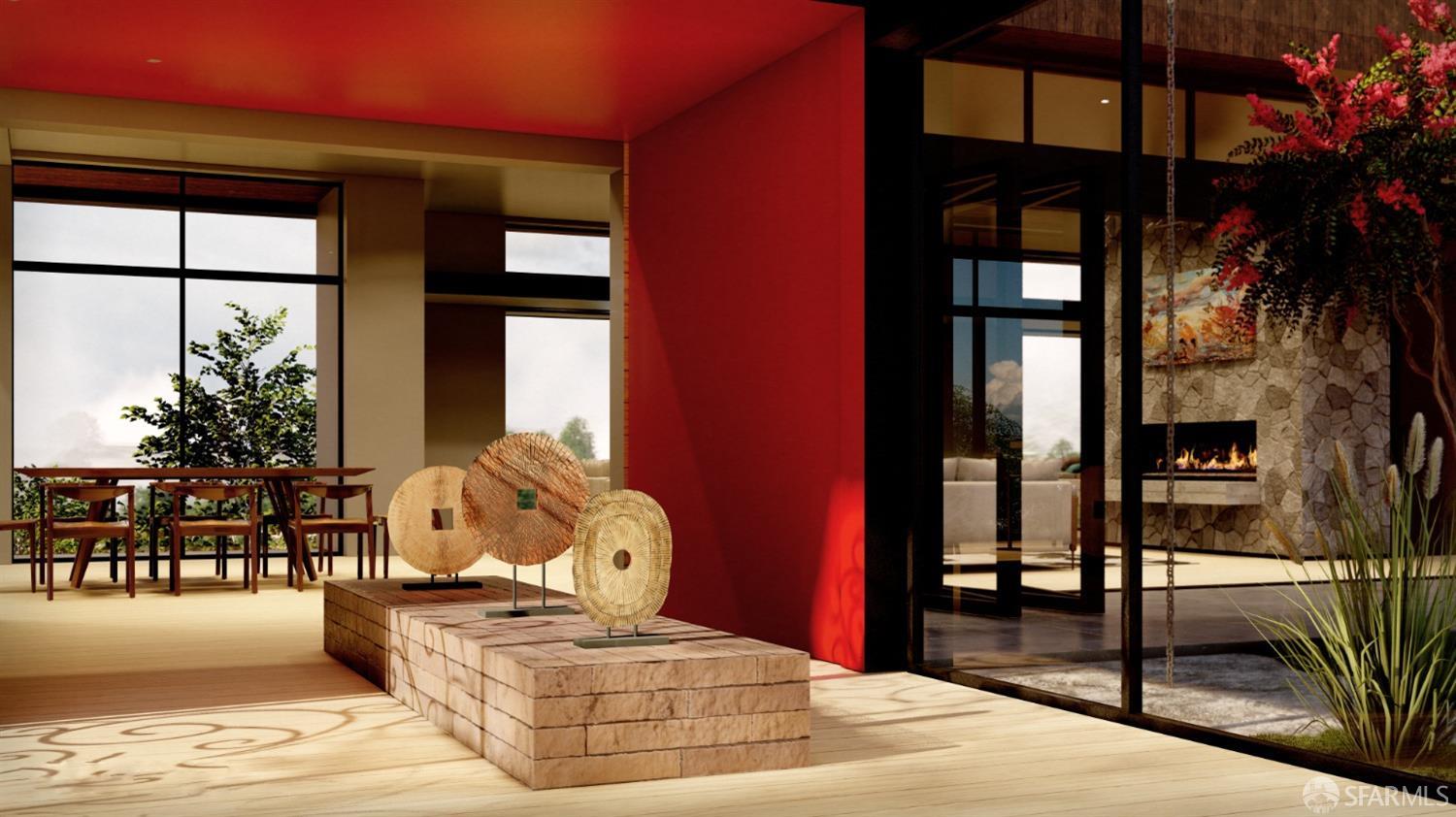 387 Moore Road Atherton, CA 94027 - Photo 4 of 25 a view of living room filled with furniture and potted plants