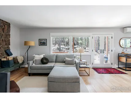 a bench sitting in the middle of a yard