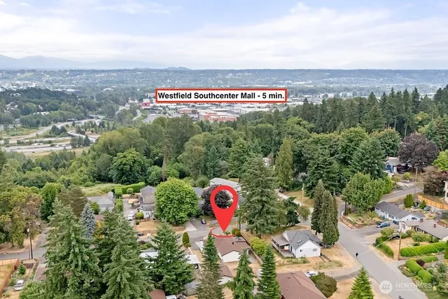 a view of a city and mountains