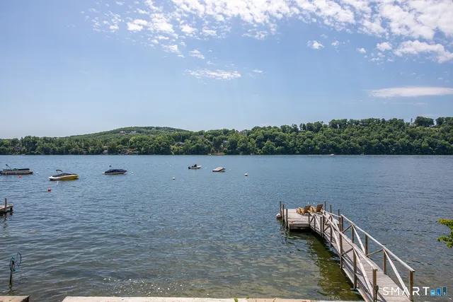 a view of a lake and outdoor space