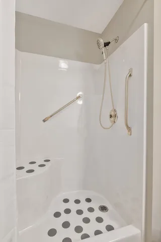 a view of lake with a big yard