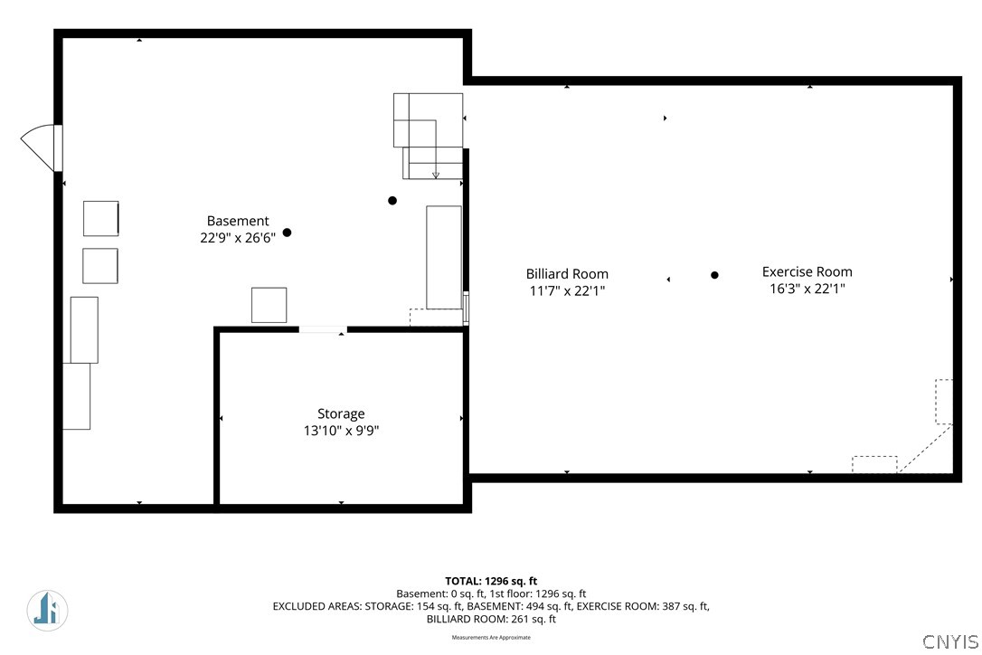5117 Pleasant Valley Road North Greig, NY 13312 - Photo 47 of 49 1296 sf basement floor plan