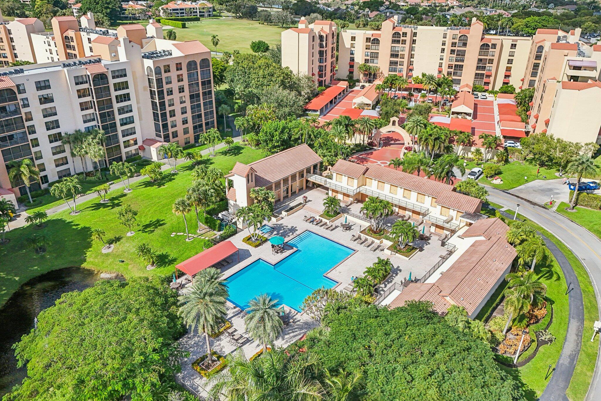 7202 Promenade Drive, Unit 302 Boca Raton, FL 33433 - Photo 23 of 33 POOL AERIAL