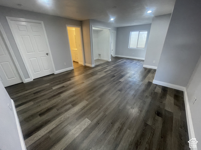 1706 Renaissance Way Springville, UT 84663 - Photo 29 of 31 Wood-finish flooring throughout, light gray wall paint, recessed lighting, white baseboards, and a window with horizontal blinds